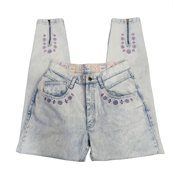 Vintage Lee Embroidered Jeans - Picture 1 of 13